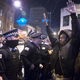 Demonstrators confront police during a protest over the death in October 2014 of Laquan McDonald on Nov. 25, 2015, in Chicago.
Scott Olson/Getty Images